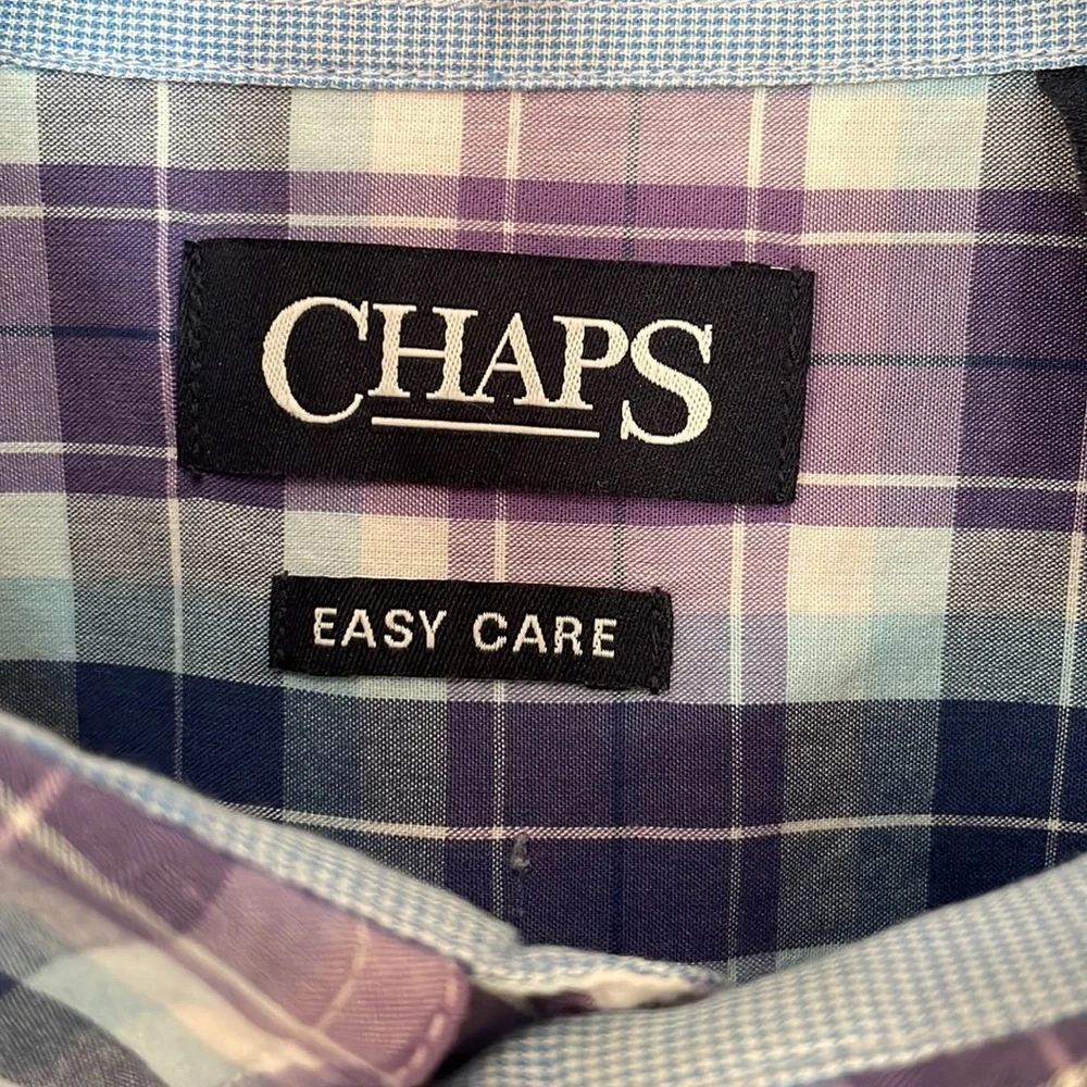 Chaps mens large purple like new shirt. - Picture 3 of 5
